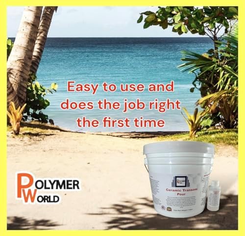 1-5 Gallon Ceramic Transom Pour for Transom Repairs, Docks, Power Boats, Coring Parts, Mounting Engines, Sea Wall Repair, Replacement for Wood Transoms.