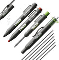 Tracer Marking Kit - Deep Hole Pencil, ALH1 Lead set and 2 Clog Free Markers with Holsters. Construction pencil & Marker set
