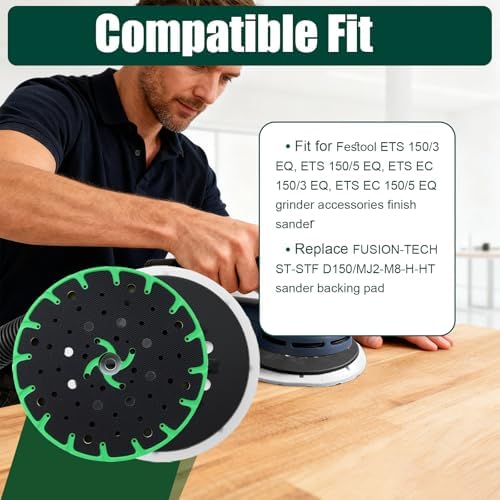 2 Pack 202460 6" Back-up Hard Sanding Pad 17/48-Hole Sanding Pad Discs