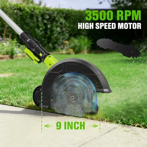 Cordless Lawn Edger, 20V Battery Powered Edger for Lawns Sidewalk