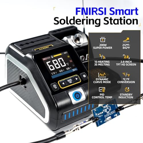 FNIRSI DWS-200 200W High Power Soldering Station Kit,2 Helping Hands