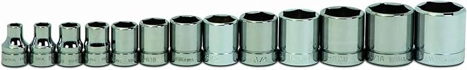 Williams WSB-13HRC 13-Piece 3/8-Inch Drive Shallow 6 Point Socket Set