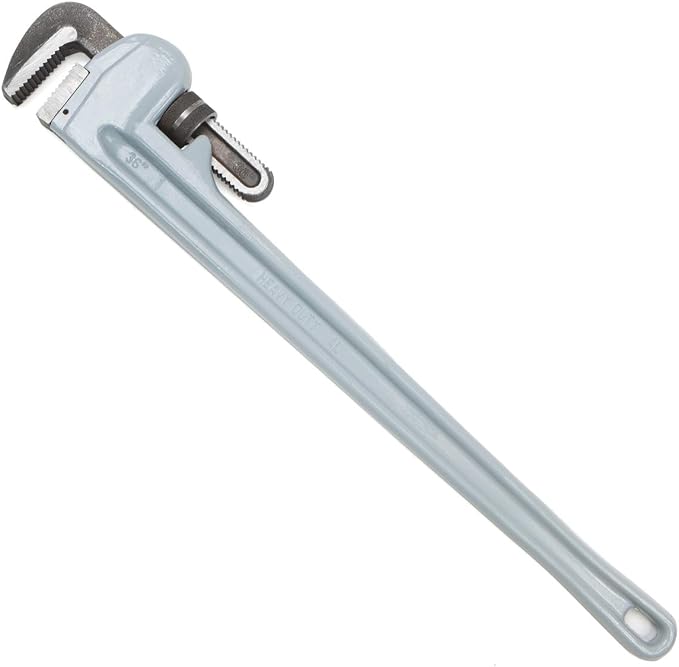 Stark USA 36" Aluminum Straight Pipe Wrench, 36-inch Plumbing Wrench Adjustable Jaw Non-Stick Adjustable Cr-Mo Jaw Opening Heavy Duty Aluminum Straight Handle Plumbing Wrenches, Perfect Plumbers Tool