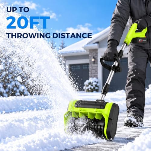 12 Inch Electric Snow Shovel 21V Battery Cordless Snow Blower