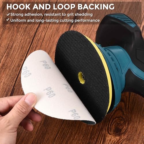 50Pcs Sanding Discs 6In 600Grit Hook and Loop Sandpapers Green