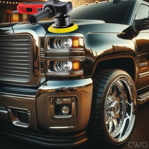 5.7 Amp 6 in. Short-Throw Random Orbit DA Polisher/Sander (1814E-B) Compatible with BAUER - Short-Throw Random Orbit for Swirl-Free Finish Perfect for Car, Boat, and RV Detailing