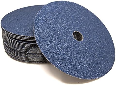 Benchmark Abrasives 7 Inch Sanding Discs Zirconia Resin Fiber Grinding Disc for Grinding, Stripping on Wood, Fiberglass, Steel, Metal, 7/8" Arbor Angle Grinder Sanding Disc, 25 Pack - 120 Grit
