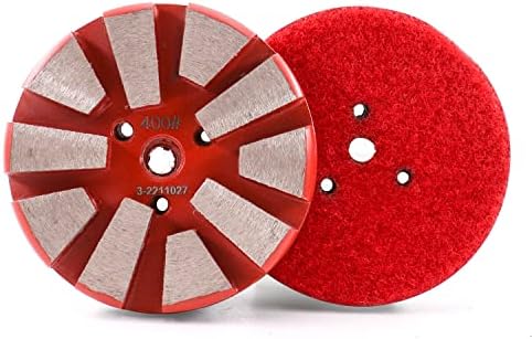 3PCS 3" 10 Segments Metal Bond Diamond Grinding Polishing Pad Concrete Marble Granite (400 Grit)