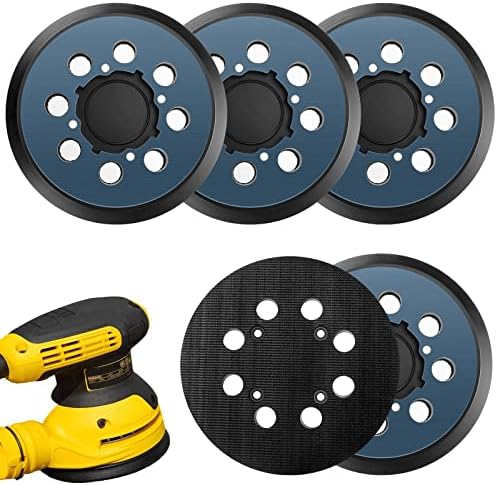 5 Pack Replacement Sanding Pads for Dewalt 5 inch 8 Hole Hook and Loop DWE64233 & N329079 Orbital Sander Backing Pad Replacement Parts Compatible with DWE6421-B2 DWE6421-B3 DWE6423/6423K DWE6421/6421K
