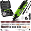 DEKOPRO Rotary Tool Kit, 1.5-Amp Corded Power Rotary Tools with 42" Flex Shaft, 6 Variable Speed, 8,000-35,000 RPM, 129 Pcs Accessories Kit for Cutting, Sanding, Grinding, Carving & DIY Projects Green
