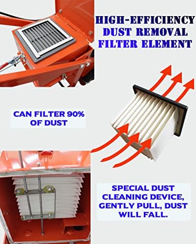 INTSUPERMAI Concrete Floor Polisher Hand-push Cement Ground Grinder Terrazzo Ground Grinding Machine Adjustable Floor Surfacing Grinder Floor Ground Polishing Machine with Vacuum Fan 220V