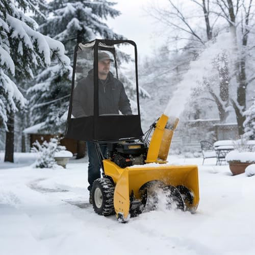 Snow Blower Cab Enclosure Canopy Cover, Blocks Flying Snow