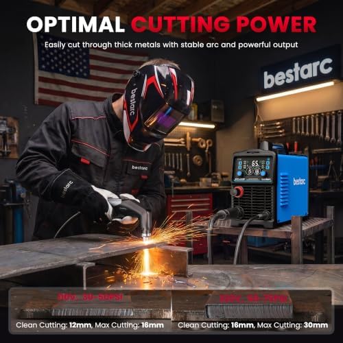 Bestarc Plasma Cutter, [Blow Back Pilot Arc][Large LED][Air Sensor] 65A