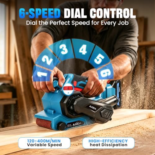 3"x18" Cordless Belt Sander Kit - 2 * 2.0Ah Batteries & Charger