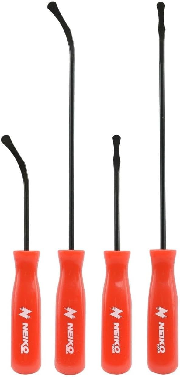 NEIKO 20758A O-Ring Pick Set, 4 Piece Automotive Pick Set, Seal Puller Pick and Hook Set for O-Rings