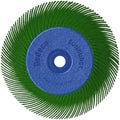 Dedeco Sunburst Radial Bristle Disc 1 Pack - 6 1/2" Curved - 1/2" Arbor - Dark Green 50 Grit (Extra-Coarse) - Aluminum Oxide for Polishing & Finishing