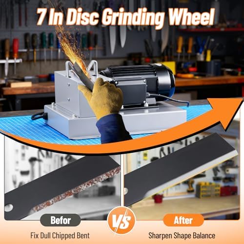 2 Pcs 7" Grinding Wheel Disc for RBG 712, 7 inch Ceramic Grinding Wheel for RBG 712, 750, 780 11710 Grinder, Replace 7" Lawn Mower Blade Sharpener Disc