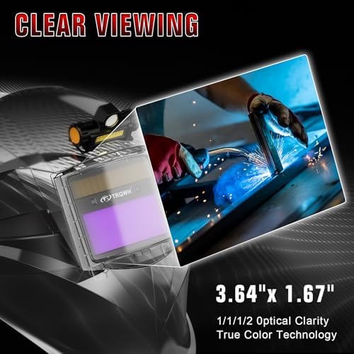 TRQWH Welding Hood Auto Darkening Welding Helmet with Light True Color