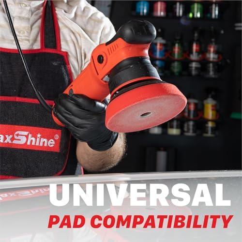 Maxshine M8S V2 Dual Action Polisher – 8mm Throw Random Orbital Buffer, 1000W Detailing Machine with 5″ Backing Plate – 6-Speed, 5/16″ Thread for Car, Truck, SUV & Boat Paint Correction