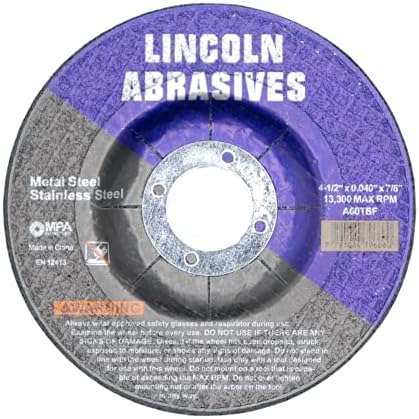 200 Pc Depressed Center 4.5" x .040" x 7/8" Aluminum Oxide Cut-Off Wheels