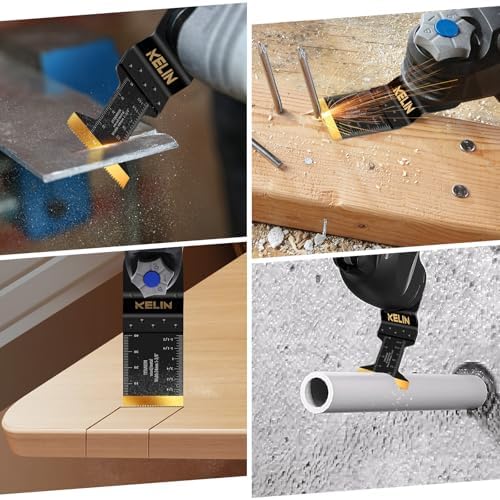 KELIN 22pcs Titanium Oscillating Tool Blades, Universal Multitool Blades