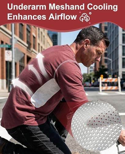 BOCOMAL FR Shirts for Summer Breathable Vented Mesh Flame Resistant Henley
