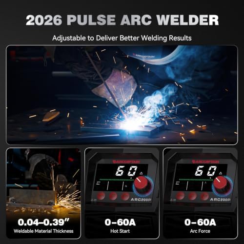 ARCCAPTAIN 200A Pulse Stick Welder, ARC/Lift TIG Welding Machine 10PCS Rods