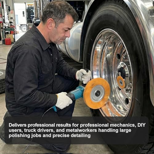 Upgrade 8" Airway Buffing Wheel, 11Pcs Aluminum Polishing Kit, Flange-Free Installation, 5/8" Arbor Hole Aluminum Metal Wheel Polishing Kit with Extension for Angle Grinder Mirror Finish