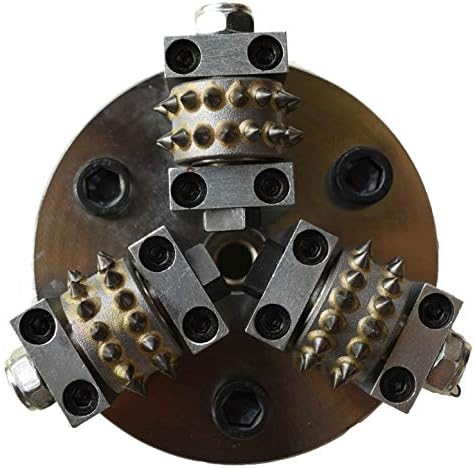 5 In. Coating Removal Stone Texturing Bush Hammer, Concrete Patch Repair Prepare Bushing Tool Plate For Angle Grinder, Stone Concrete Roughness Pulverization Bushing Hammer(5/8-11" Thread)