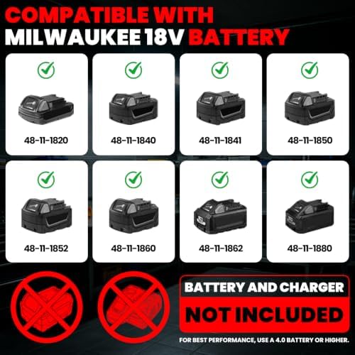 Cordless Belt Sander, Brushless Motor, for Milwaukee 18V Battery(Tool Only)