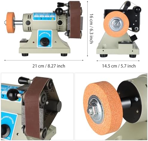 Multifunctional Wet/Dry Belt Sander & Rock Polisher with Variable Speed