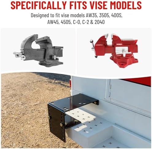 Black Bumper Vise Mount Heavy Duty Truck Vise Mount