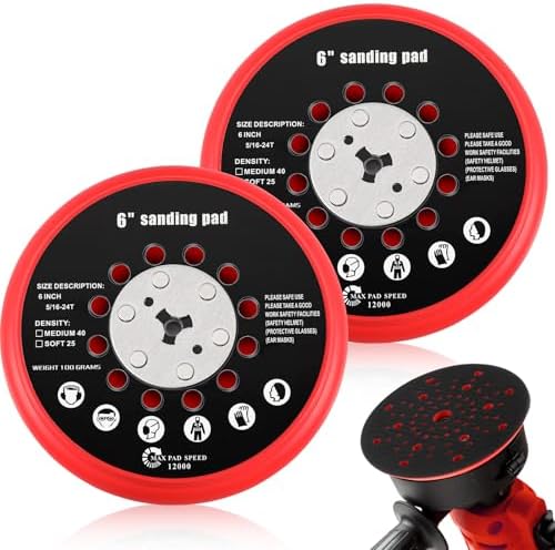 6" Replacement Sander Pad Compatible with Bosch Get75-6n, 2 Set