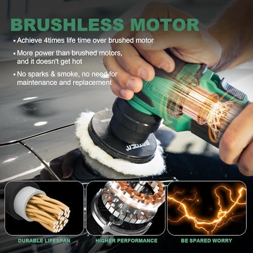 BATOCA S4 Brushless RO&DA Car Buffer Polisher Headlight Restoration Kit