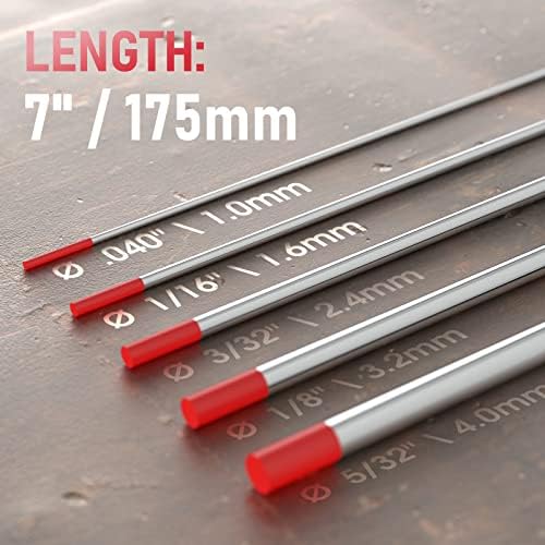 YESWELDER TIG Welding Tungsten Electrode Red Tip