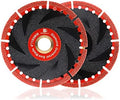 Metal Cutting Diamond Blade 4"- BRSCHNITT 2pcs 105mm All-Purpose Diamond Saw Blade for Rebar Sheet Metal Angle Iron Stainless Steel Concrete.
