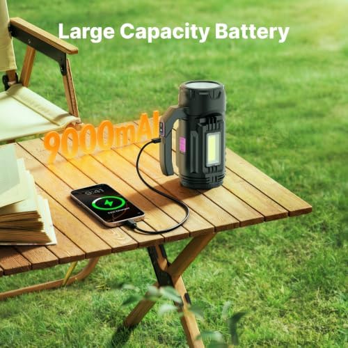 OGERY Rechargeable Flashlight, Multi-Tool Camping Lantern with 983LM