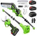 BUYJOY 4-in-1 Electric Pruning Shears & 6 Inch Pole Saw Combo