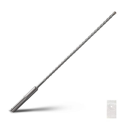 3/8 x 23.6 inch SDS Max Rotary Hammer Drill Bit, 10x600mm Carbide Tip Masonry Drill Bit,Concrete Drill Bit for Masonry, Brick, Stone, Concrete (Length :600mm / 23.6 inch, 10mm (3/8 in) Diameter)