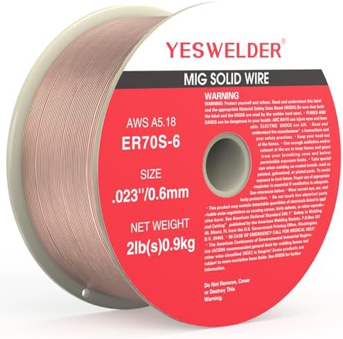 YESWELDER ER70S-6 Carbon Steel MIG Wire, 0.023 in, 2 lb