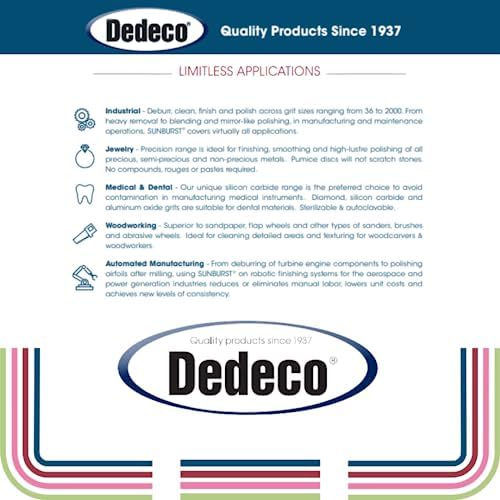 Dedeco Sunburst Radial Bristle Discs - 7/8" Curved - 1/16" Arbor - Assortment Kit - 86 Total Pieces for Precision Cleaning, Buffer, Polish, & Finish