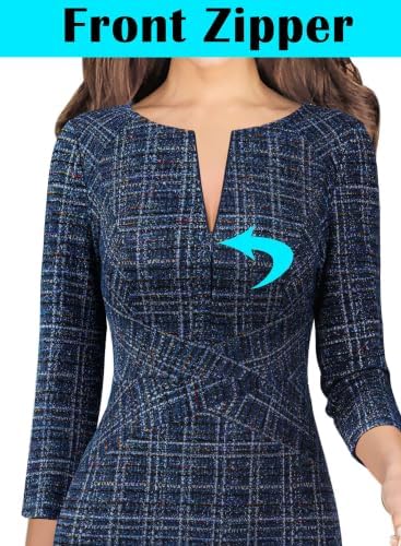 VFSHOW Womens Work Business Office Zipper Up Slim Bodycon Sheath Dress