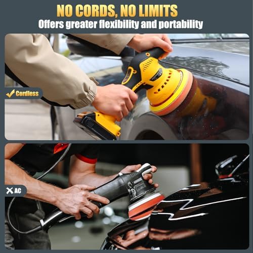 Cordless Car Buffer Polisher Compatible for Dewalt 20V Battery, Power Polisher for Car Detailing/Polishing/Waxing(Battery Not Included)