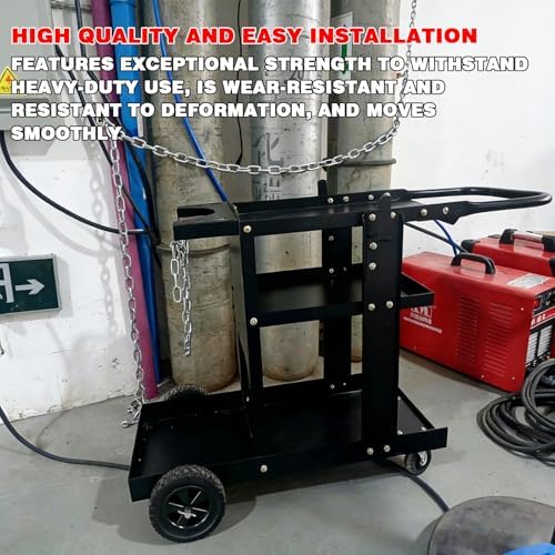 Welding Carts for Mig Welder Cart On Wheels Plasma Cutter Cart Mig Welding Cart with 400 Lbs Weight Capacity and 360° Swivel Wheels