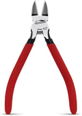 Wire Cutters 1 PACK, 6 inch, Side Cutters, Flush Cut Pliers | Spring Loaded Cutting Pliers with Non-slip Red Handle, Wire Cutters Heavy Duty for Jewelry Making, Crafts, Zip Tie