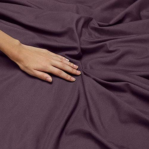 JS Sanders Affordable Microfiber 6 PC Bed Sheet Set - King Size, Eggplant