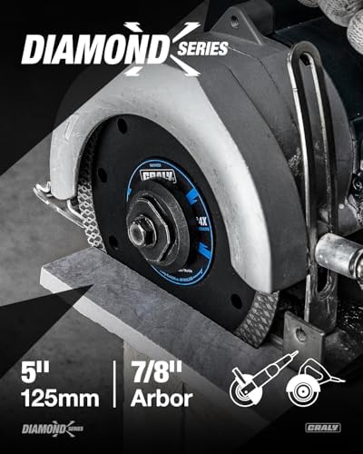 CRALY 5 Inch Super Thin Diamond Blade, 7/8 in Arbor, 5'' Diamond Tile Blade for Angle Grinder & Tile Saw, Diamond Cutting Wheel for Cutting Ceramic, Tile, Marble, Granite, Brick, Porcelain, 5PC