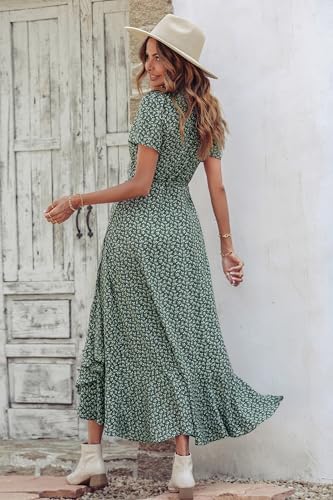 PRETTYGARDEN Women's Boho Floral Summer Maxi Dresses