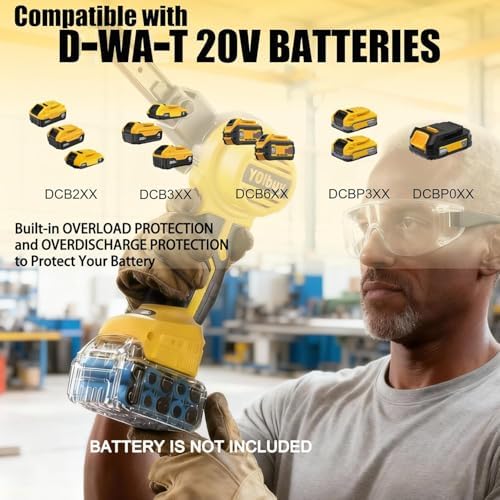 YOIbuy Cordless Belt Sander Compatible with DeWalt 20V Battery, 6 Variable Speed,120° Adjustable, High speed 5,600 Ft/Min, Quick Belts Change, Power Sander for Woodworking,Paint,Metal Rust (Tool Only)