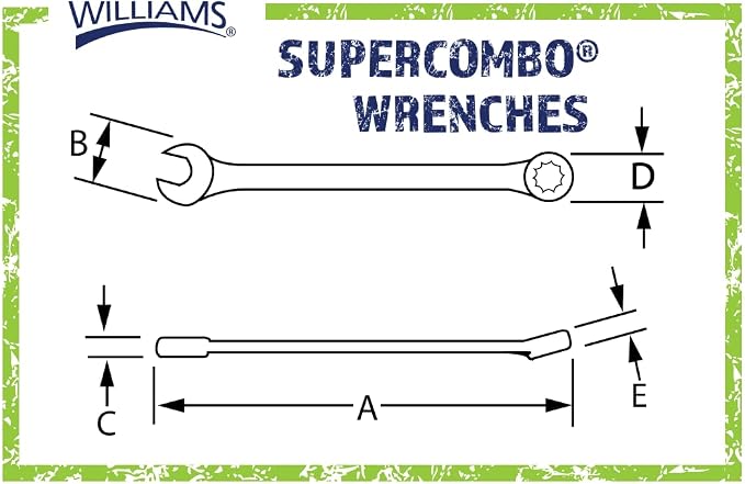 Williams 1195 Super Torque Combination Wrench, 2-3/8-Inch